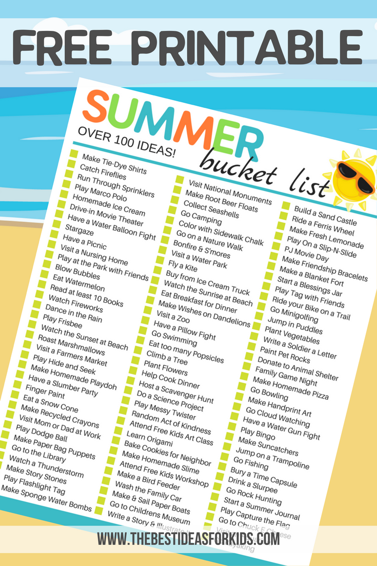 Summer Bucket List