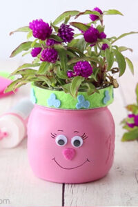 Trolls Mason Jar Flower Craft