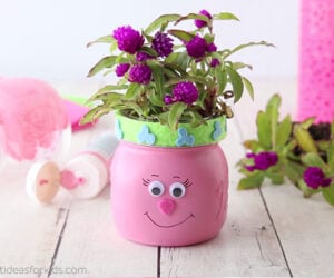 Trolls Mason Jar Flower Craft