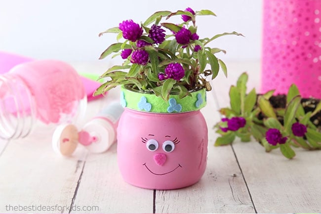 Trolls Mason Jar Flower Craft