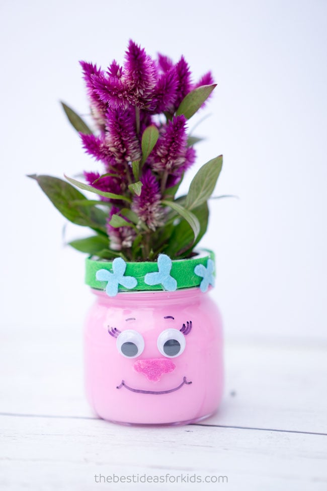 Trolls Mason Jar Kids Craft