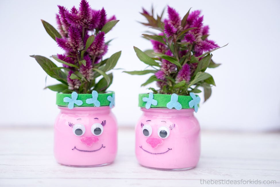 Trolls Poppy Mason Jars Party Idea