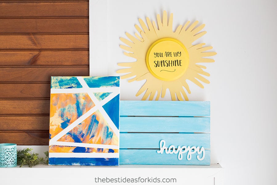 Sun handprint wall art