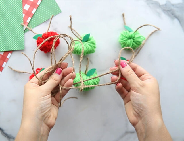 Cut out twine for garland