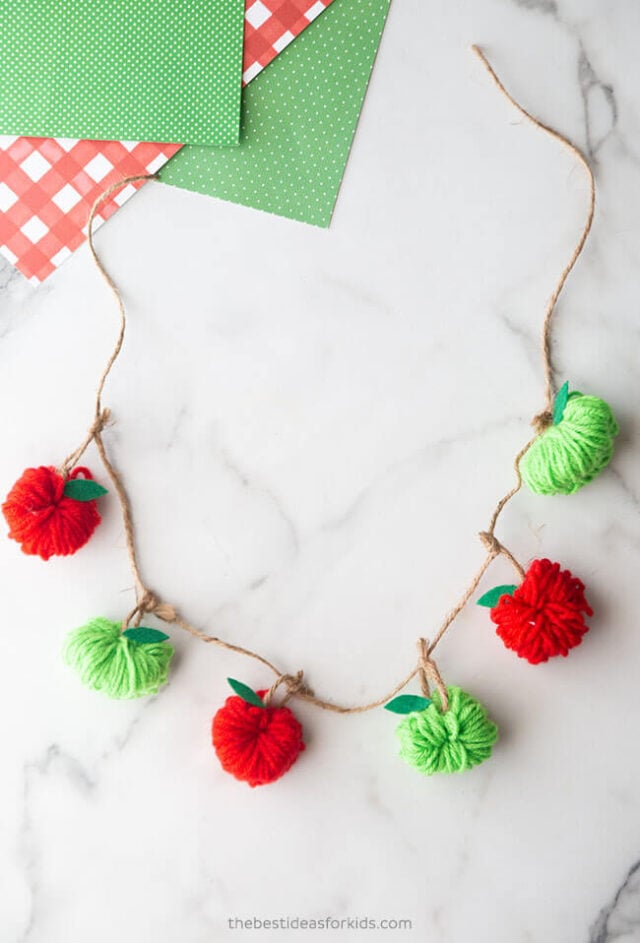 Fall Yarn Apple Garland