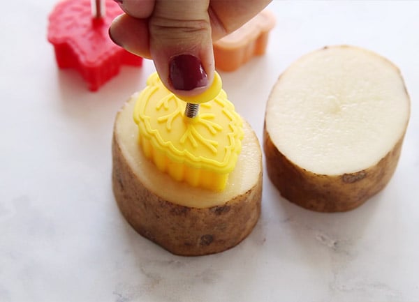 Potato Stamping Leaf Cookie Cutter