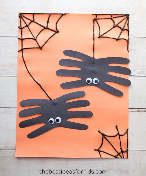 Materials For Spider Handprint Craft