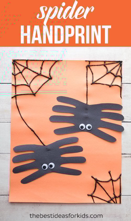 Spider Handprint Craft For Halloween