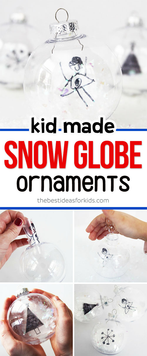 Kid Made DIY Snow Globe Ornaments