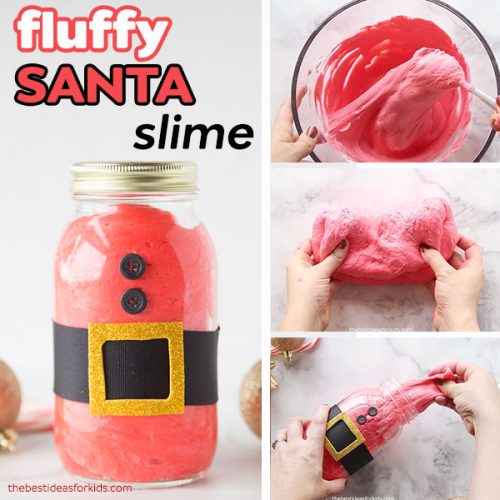 Fluffy Santa Slime Recipe for Christmas - The Best Ideas for Kids