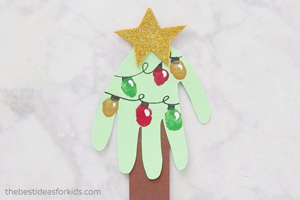 Fingerprint Handprint Christmas Tree