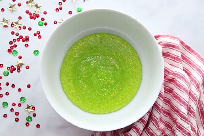 Green Glitter Glue for Christmas Slime