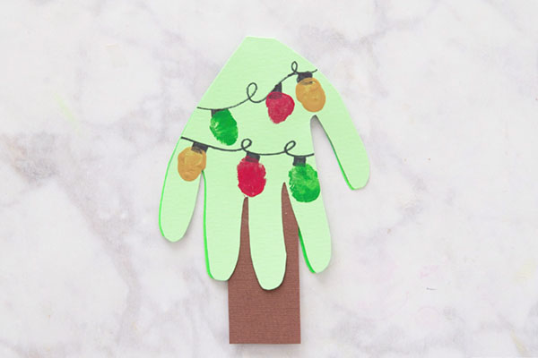 Handprint Fingerprint Christmas Tree