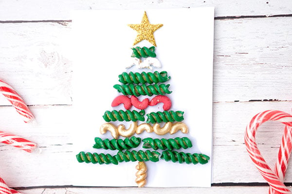 Pasta Noodle Christmas Tree Macaroni Craft