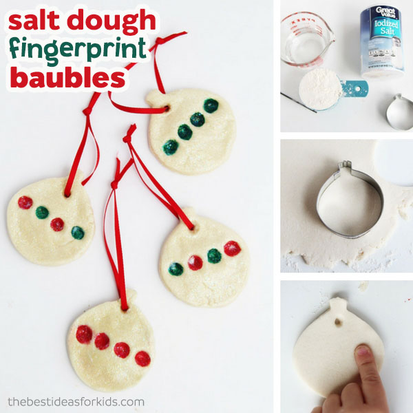 Salt Dough Thumbprint Ornament