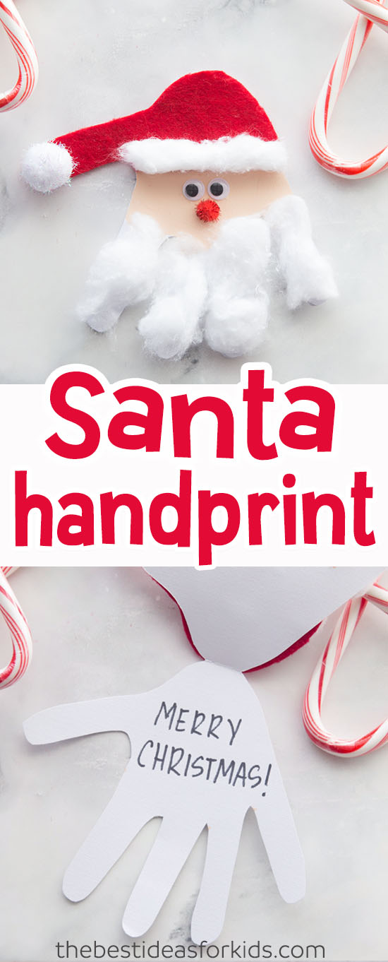 Santa Handprint Card