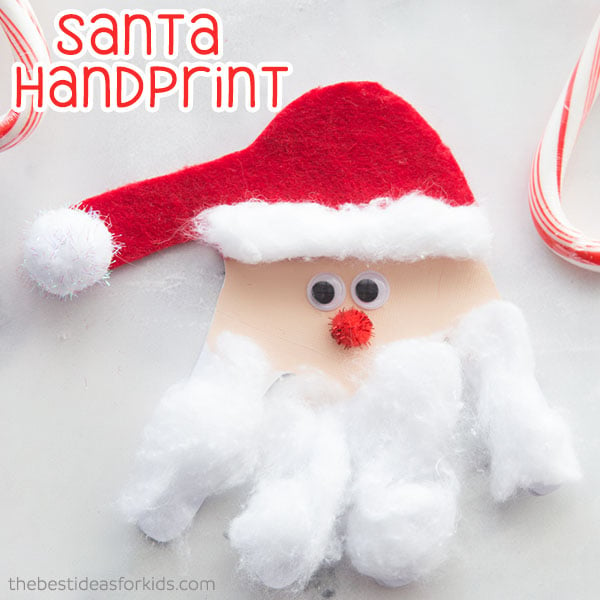 santa handprint art