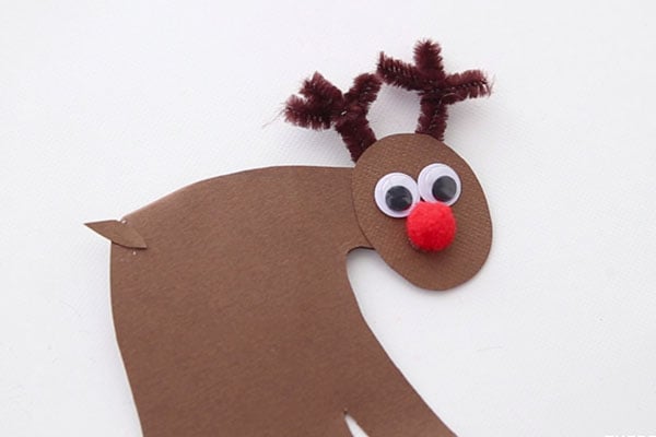 Add Nose and Eyes to Reindeer Ornament