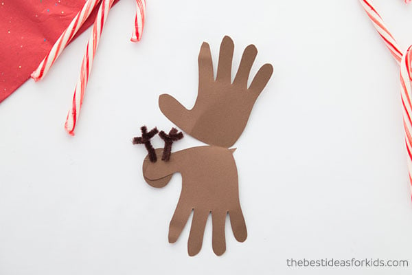 Inside Reindeer Handprint Card