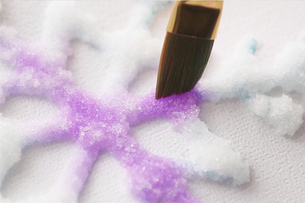 Painting Snowflakes with Watercolors