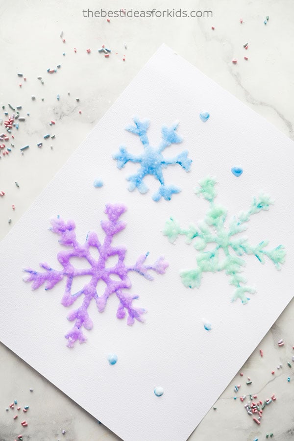 Watercolor painting clearance with salt