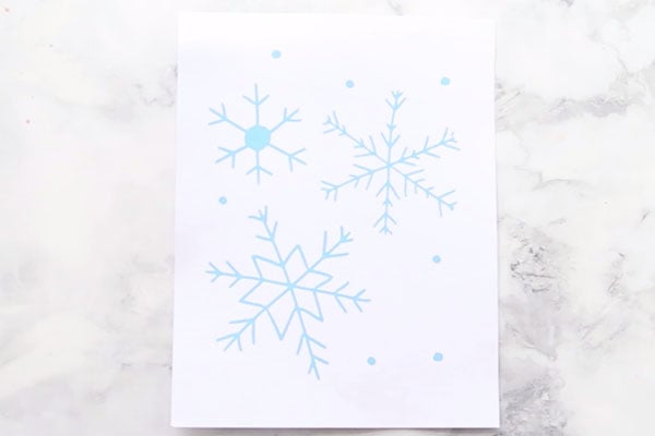 Snowflake Art Template