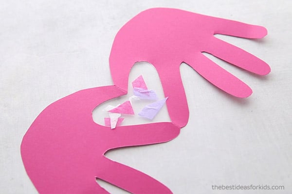 Valentine's Day Tissue Paper Craft - I love you to pieces