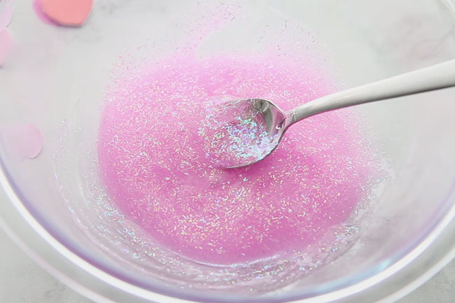 Add Water and Baking Soda to Slime