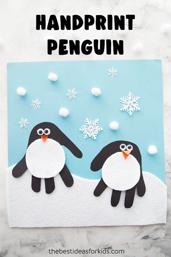 Handprint Penguin Craft for Kids