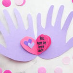 Handprint Valentine Card Cover