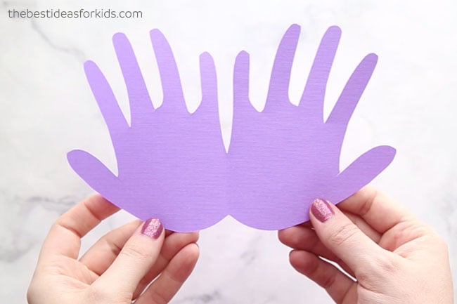 Handprint Valentine Open Hands