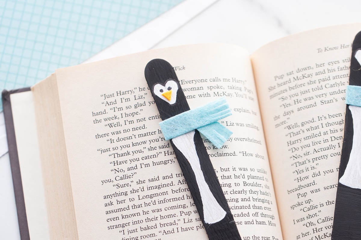 Popsicle Stick Penguin Bookmark - The Best Ideas for Kids
