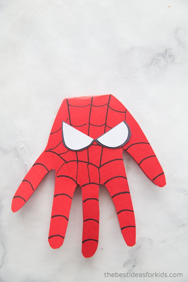 Spiderman Handprint Card