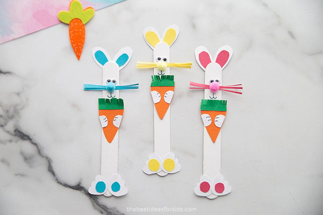 Craft Stick Easter Bunny Craft for Kids