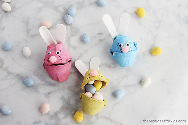 Easter Bunny Craft Egg Carton Bunny