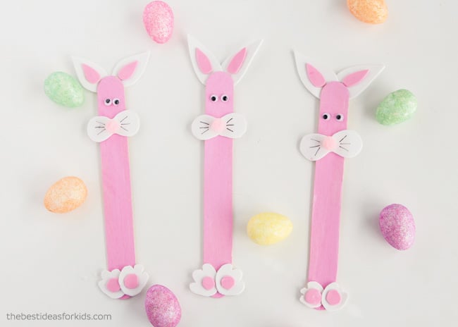 Easter Bunny Popsicle Stick Craft for Kids