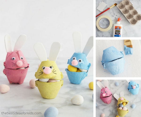 Egg Carton Bunny Craft for Kids