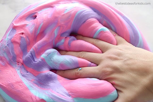 Unicorn Fluffy Slime Recipe for Kids