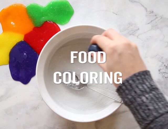 Add Food Coloring to Bowl