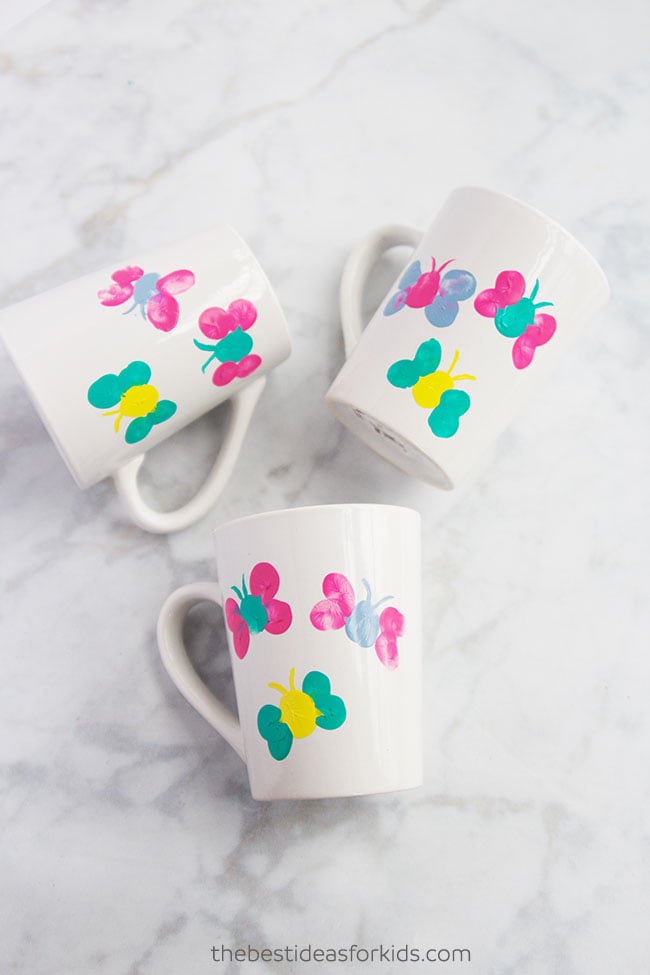 15 Mother's Day Crafts You Will Actually Want to Keep 9 Fingerprint coffee mugs Mother's Day crafts for toddlers
