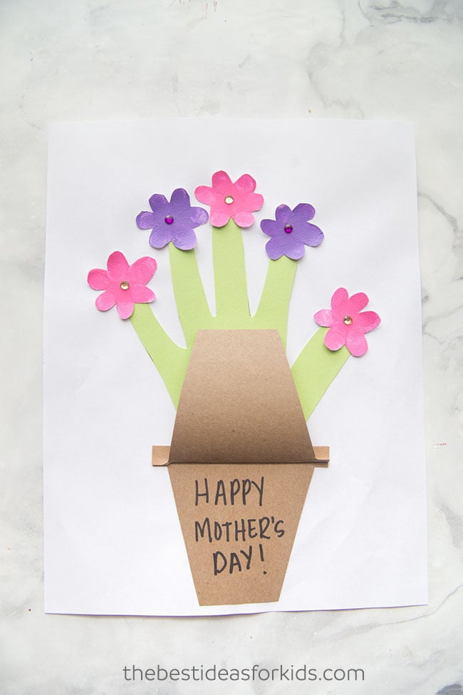 flower pot mothers day card