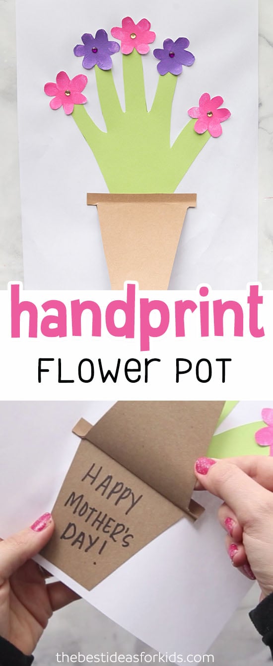 Mother's Day Handprint Flower Pot