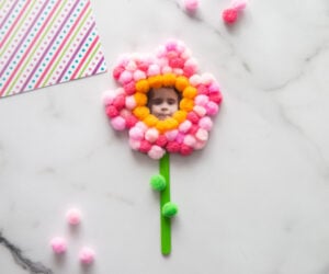 Pom Pom Flower Craft