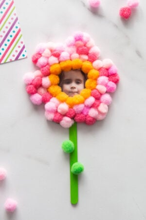 Pom Pom Flower Craft