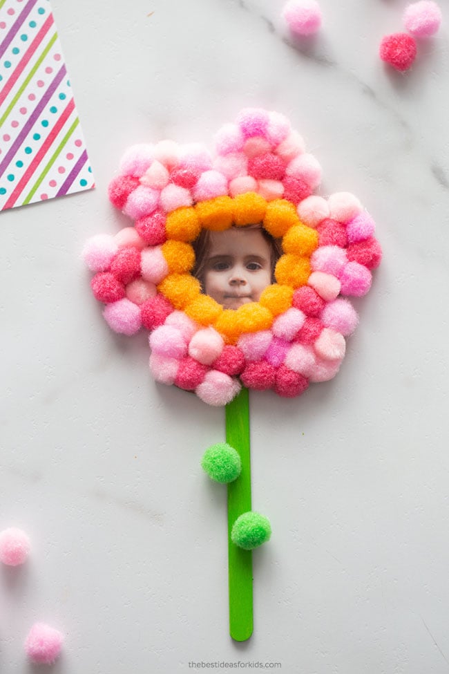 Pom Pom Flower Craft Magnet