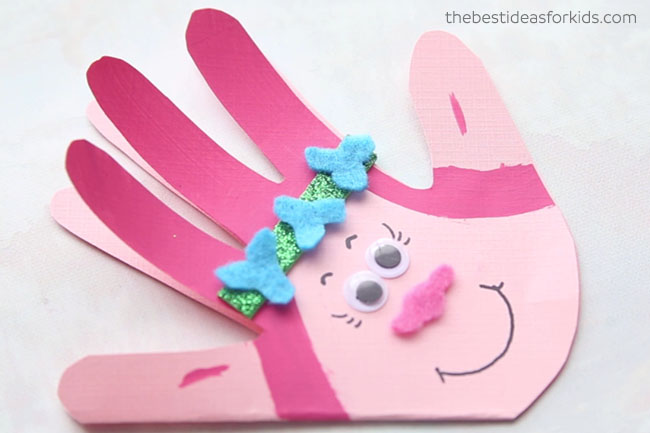 Trolls Handprint Craft