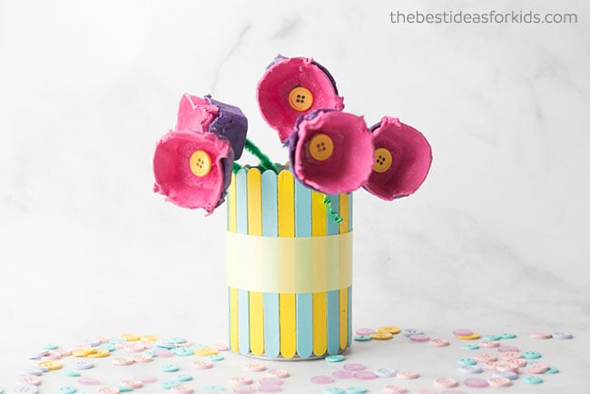 Egg Carton Flower Craft