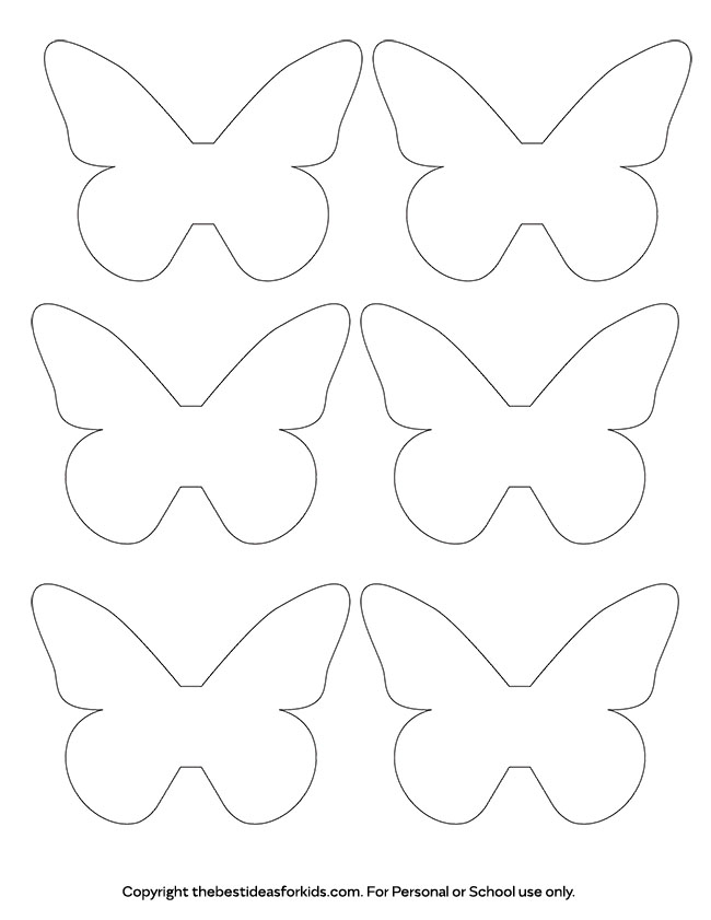 Butterfly Template For Preschool Card Template