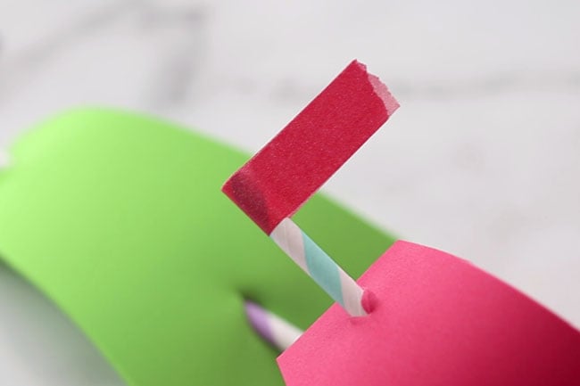 Add Washi Tape to Straw