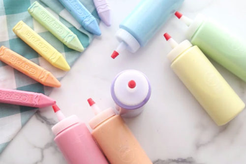 Fill Squeeze Bottles with Sidewalk Paint